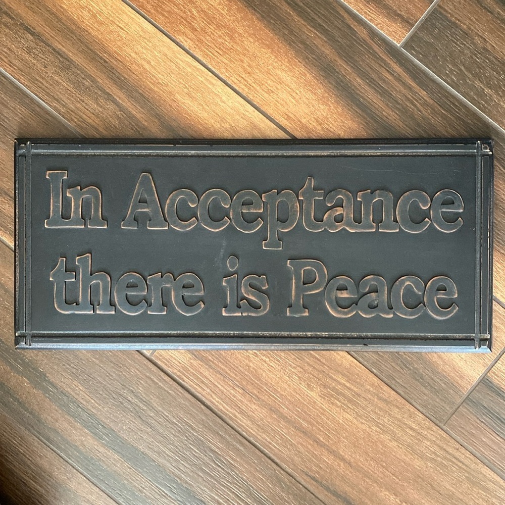 At Home Acceptance and‎ Peace wood decorative accent wall artwork